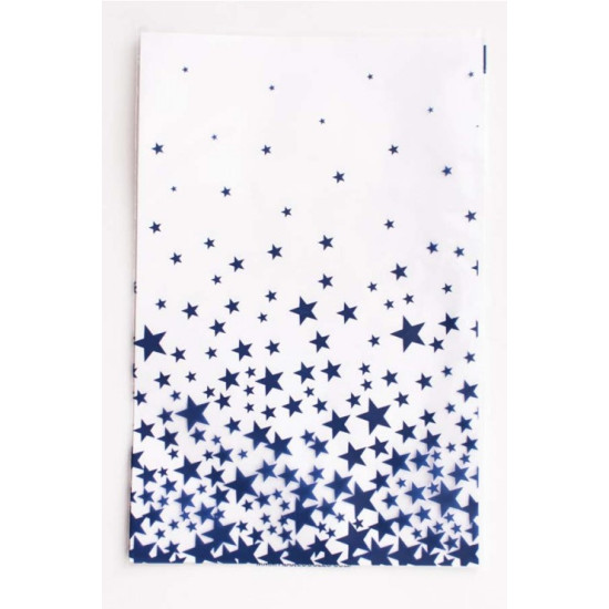 Bolsas de regalo transparente med. estrellas azules