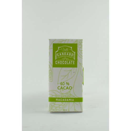 Barra de Chocolate Macadamia 60% cacao de Canoabo Chocolates Barra de Chocolate Macadamia 60% cacao de Canoabo Chocolates