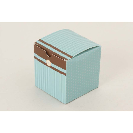 Paquete de 10 cajas de regalo para 1 mini ponquecito cupcake chocoblu