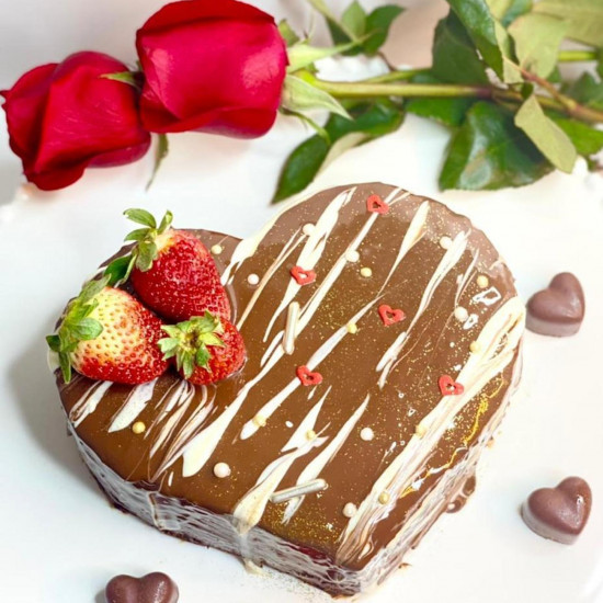 Torta de chocolate "San Valentin"  sin azúcar 800 g de Fior Healthy Snacks