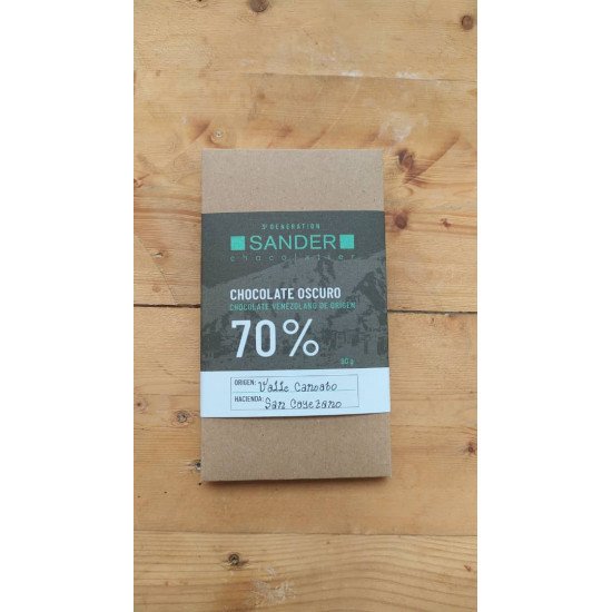 Barra de chocolate Canoabo 70% cacao de Sander 60 g Barra de chocolate Canoabo 70% cacao de Sander 60 g