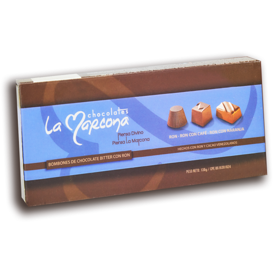 Caja de Bombones de Licor sabores surtidos (21 estuches) de Chocolates La Marcona 