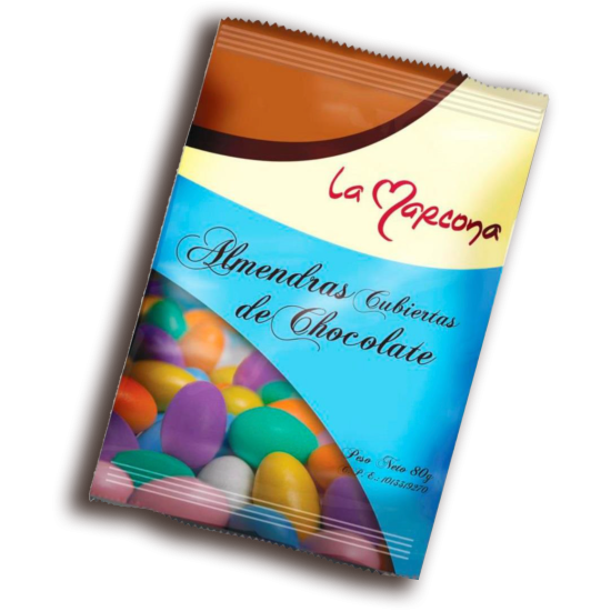 Caja de Almendras surtidas con Chocolate (24 bolsas) de Chocolates La Marcona 