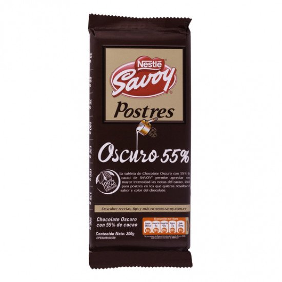 Savoy Postres Chocolate 55% de cacao 200 g de Nestlé Savoy Postres Chocolate 55% de cacao 200 g de Nestlé
