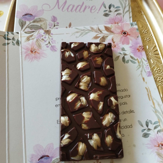 Barra de chocolate oscuro "Flores para Mamá" 30 g de Querencia Cacao