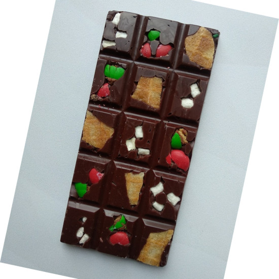 Barra de chocolate oscuro de Santa 50 g de Querencia Cacao Barra de chocolate oscuro de Santa 50 g de Querencia Cacao