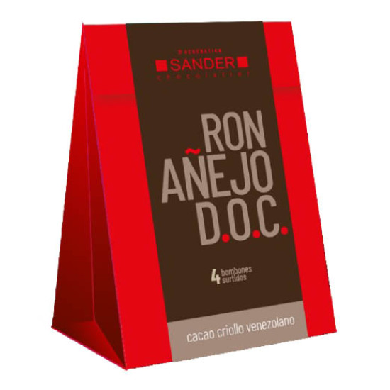 Bombones de chocolate Ron Añejo (4 bombones) de Sander Chocolatier