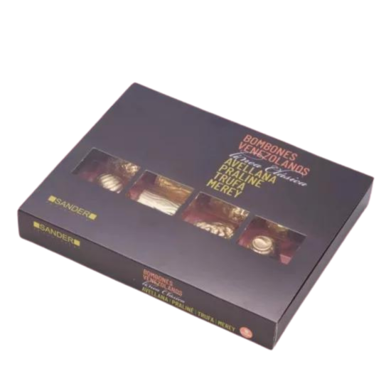  Bombones de chocolates Línea Clásica Sander Chocolatier caja de 16 