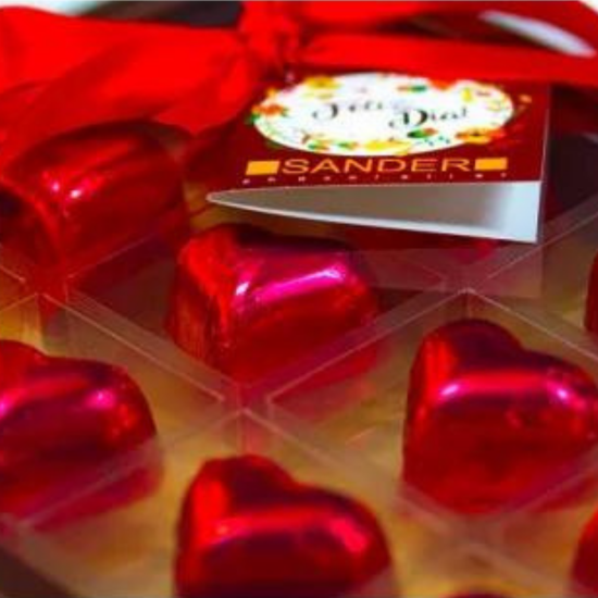  Bombones de chocolates Especial San Valentín caja de 12 unidades de Sander Chocolatier