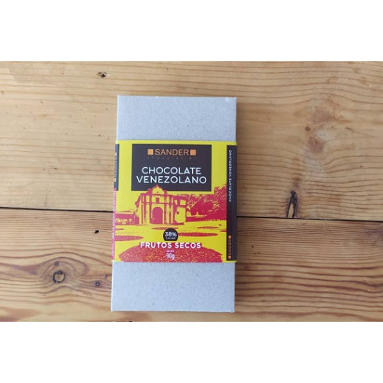 Barra de chocolate 38% Frutos Secos 90 g de Sander Barra de chocolate 38% Frutos Secos 90 g de Sander
