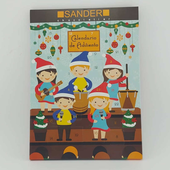 Especial Navidad Calendario de Adviento de Niños y Gaitas de Sander Chocolatier