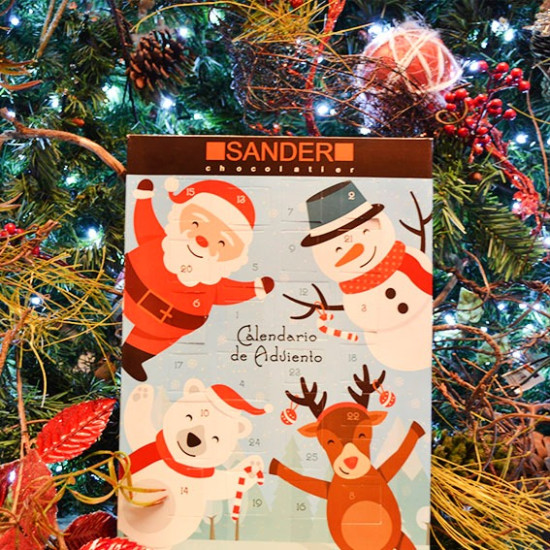 Calendario de Adviento Santa con Amigos en Navidad de Sander Chocolatier