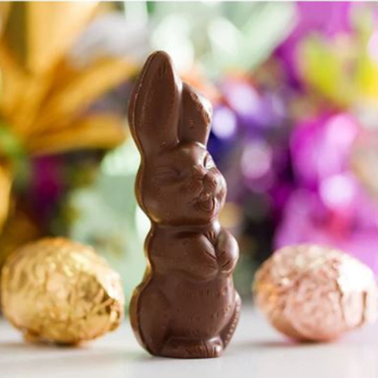 Especial Pascua Conejo de Pascua y 2 huevos de chocolate de Sander Chocolatier