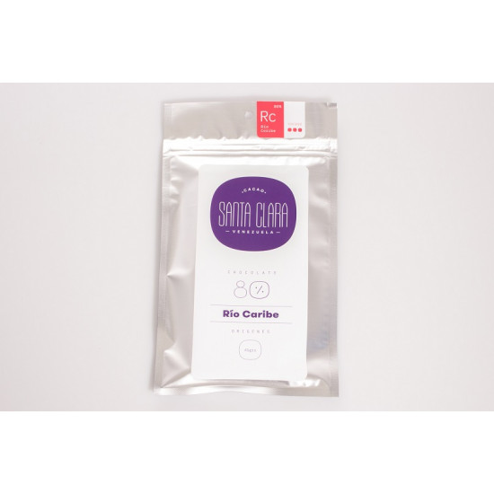 Barra de Chocolate 80% con Cacao Río Caribe Cacao Santa Clara Barra de Chocolate 80% con Cacao Río Caribe Cacao Santa Clara