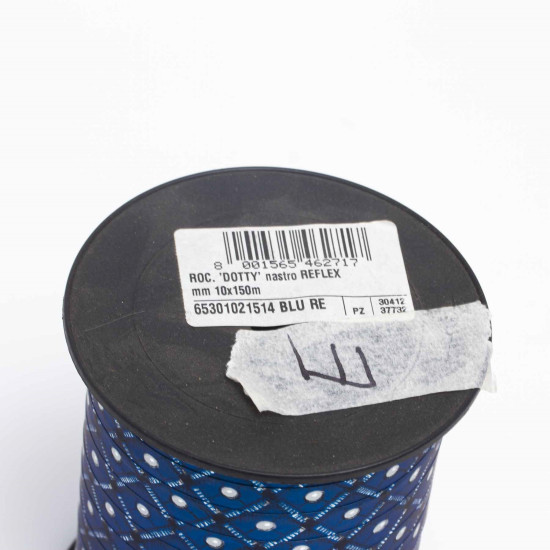 Rollo de Cinta de regalo Reflex Dotty Color Azul Rey con rombos  (1 cm X 150 m) 