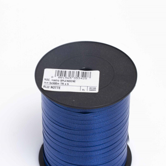 Rollo de Cinta de regalo Color Blu Notte / Azul Oscuro (5 mm X 500 m) 