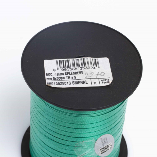 Rollo de Cinta de regalo Color Smeral / Verde Esmeralda (5 mm X 500m) 