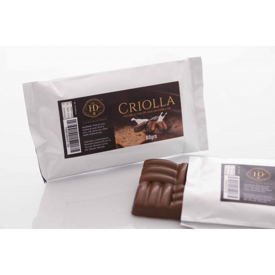 Barra de chocolate con leche Herencia Divina Criolla 48% cacao 80 g Barra de chocolate con leche Herencia Divina Criolla 48% cacao 80 g