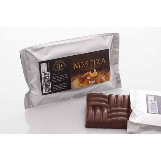 Barra de chocolate con leche Herencia Divina Mestiza 53% cacao 80 g Barra de chocolate con leche Herencia Divina Mestiza 53% cacao 80 g