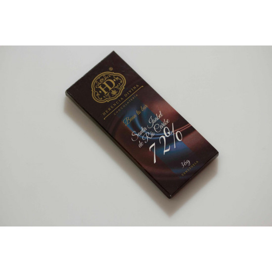 Barra de chocolate Herencia Divina 72% cacao Santa Isabel de Río Caribe 36 g Barra de chocolate Herencia Divina 72% cacao Santa Isabel de Río Caribe 36 g