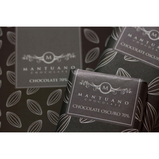 Barra de chocolate oscuro 70% Mantuano Chocolates 80 g Barra de chocolate oscuro 70% Mantuano Chocolates 80 g