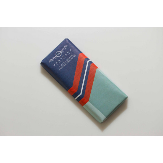 Barra de chocolate oscuro 62% con café en granos Mantuano de 80 g Barra de chocolate oscuro 62% con café en granos Mantuano de 80 g
