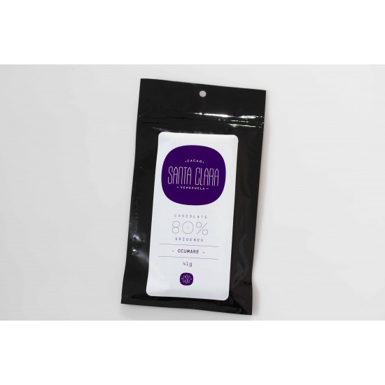Barra de Chocolate 80% con Cacao Ocumare Cacao Santa Clara Barra de Chocolate 80% con Cacao Ocumare Cacao Santa Clara