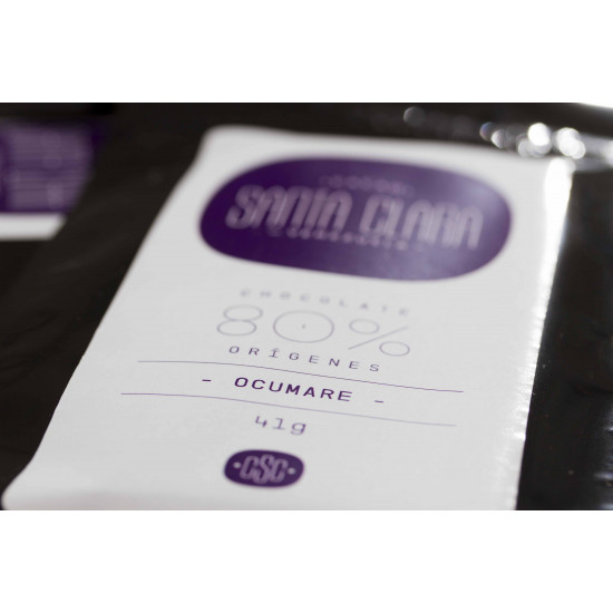 Barra de Chocolate 80% con Cacao Ocumare Cacao Santa Clara Barra de Chocolate 80% con Cacao Ocumare Cacao Santa Clara