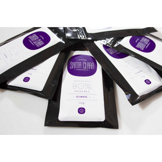 Barra de Chocolate 80% con Cacao Ocumare Cacao Santa Clara Barra de Chocolate 80% con Cacao Ocumare Cacao Santa Clara