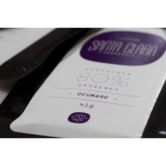 Barra de Chocolate 80% con Cacao Ocumare Cacao Santa Clara Barra de Chocolate 80% con Cacao Ocumare Cacao Santa Clara