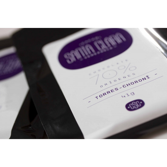 Barra de Chocolate 70% con Cacao Torres-Choroní Texturas Cacao Santa Clara Barra de Chocolate 70% con Cacao Torres-Choroní Texturas Cacao Santa Clara