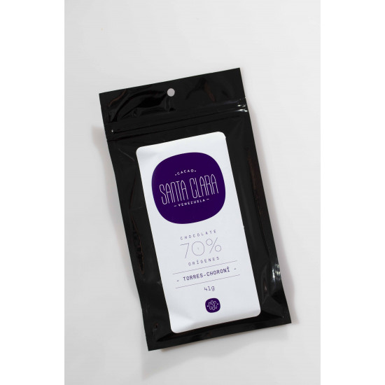 Barra de Chocolate 70% con Cacao Torres-Choroní Texturas Cacao Santa Clara Barra de Chocolate 70% con Cacao Torres-Choroní Texturas Cacao Santa Clara