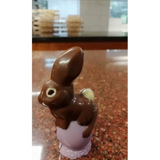 Mini conejo huevo de chocolate de leche de La Praline