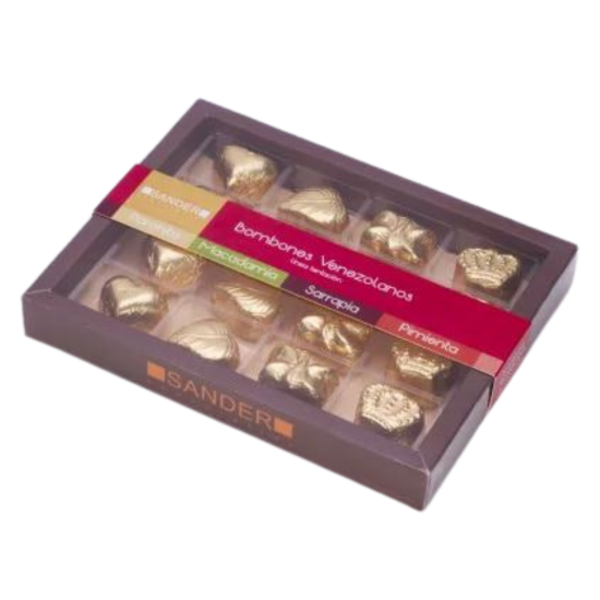 Bombones de chocolate Línea Tentación caja de 16 de Sander Chocolatier