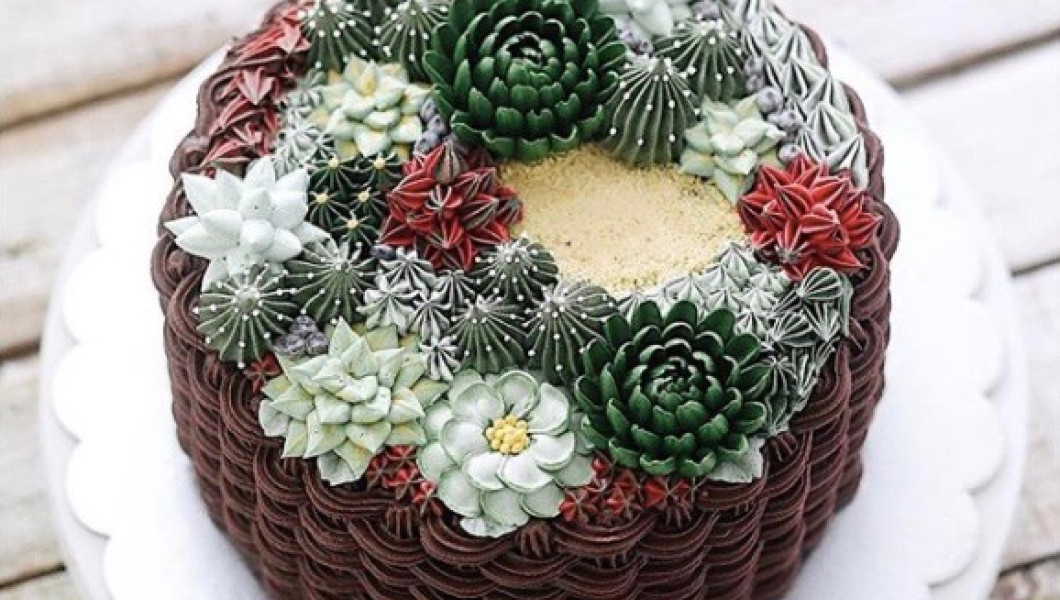 Tortas y cupcakes de cactus y suculentas: Una dulce tendencia